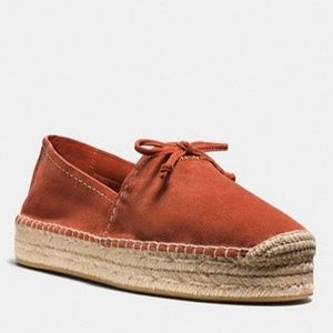 Coach Womens Rae Espadrille Suede Slip On Size 8M